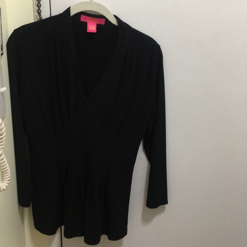 Black dressy 3/4 length sleeve top